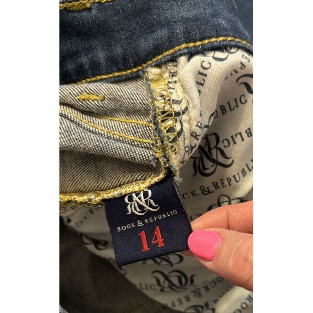 Rock & Republic Roskilde Capri Jeans Women's‎ Sz 14 Mid Rise - Picture 4 of 7